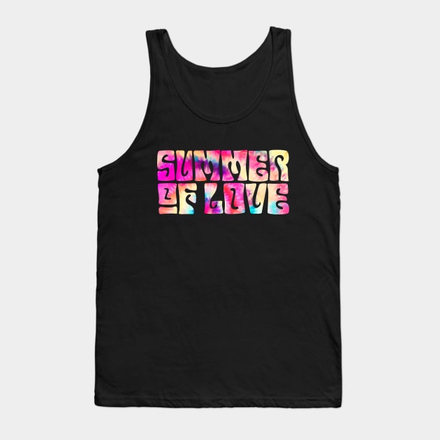 Summer of Love 2021 Tie Dye Hippie Psychedelic Tank Top by CultTees